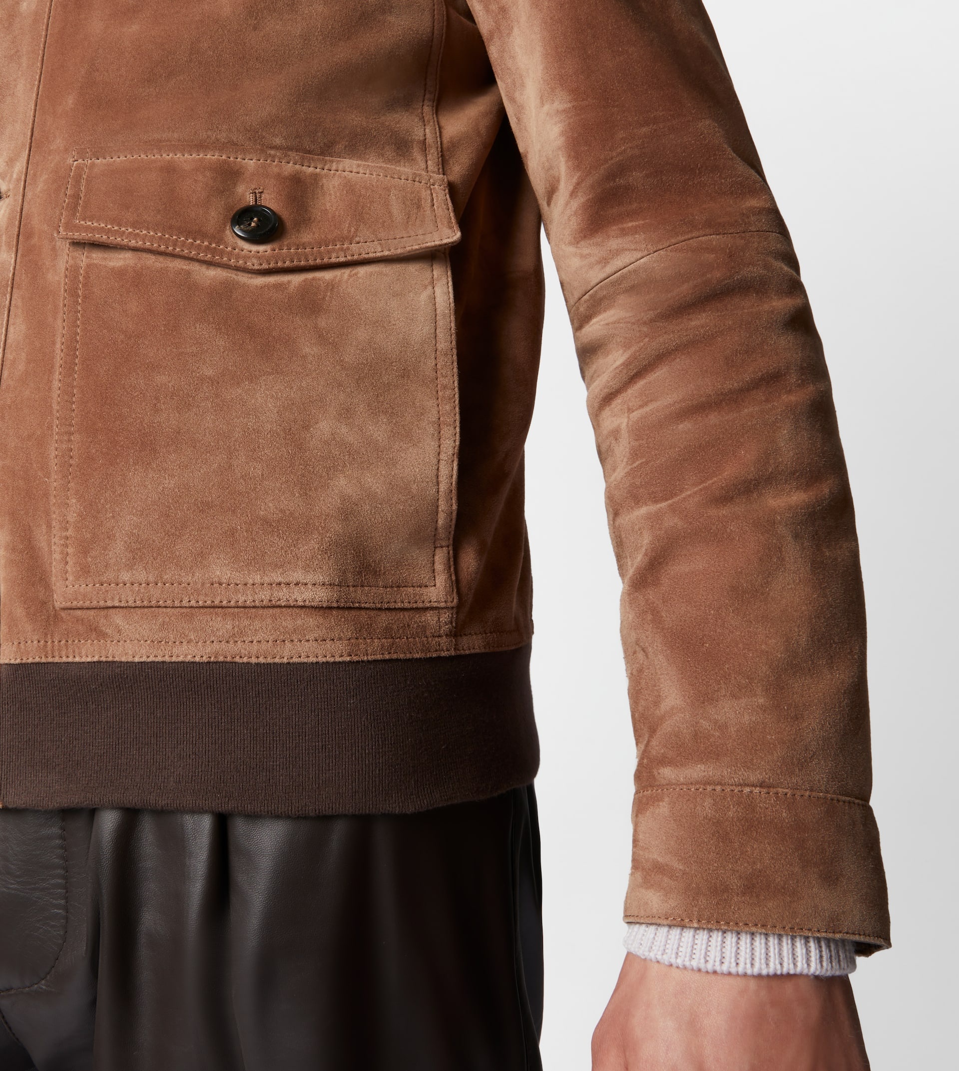BOMBER JACKET IN SUEDE - BROWN - 6