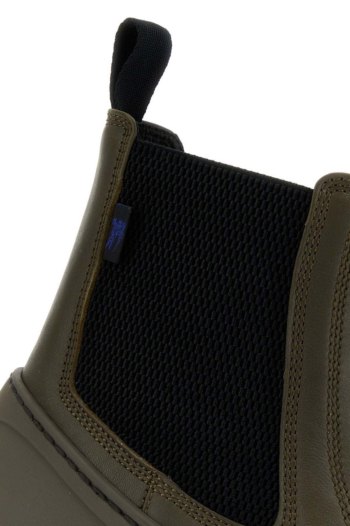 Olive green leather and rubber Chelsea Scoot ankle boots - 4