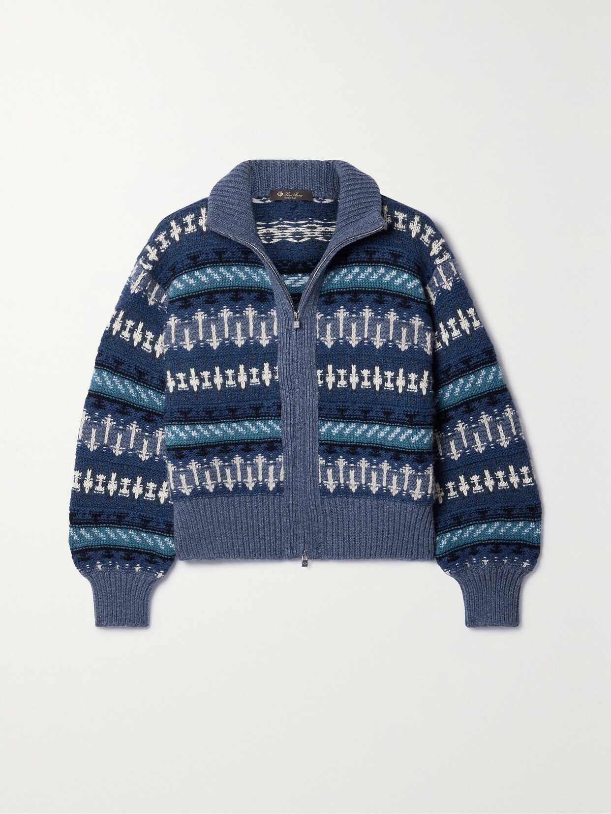 Holiday Noel Jacquard-knit Cashmere Cardigan - 1