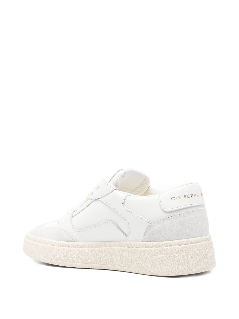 leather panelled sneakers - 3