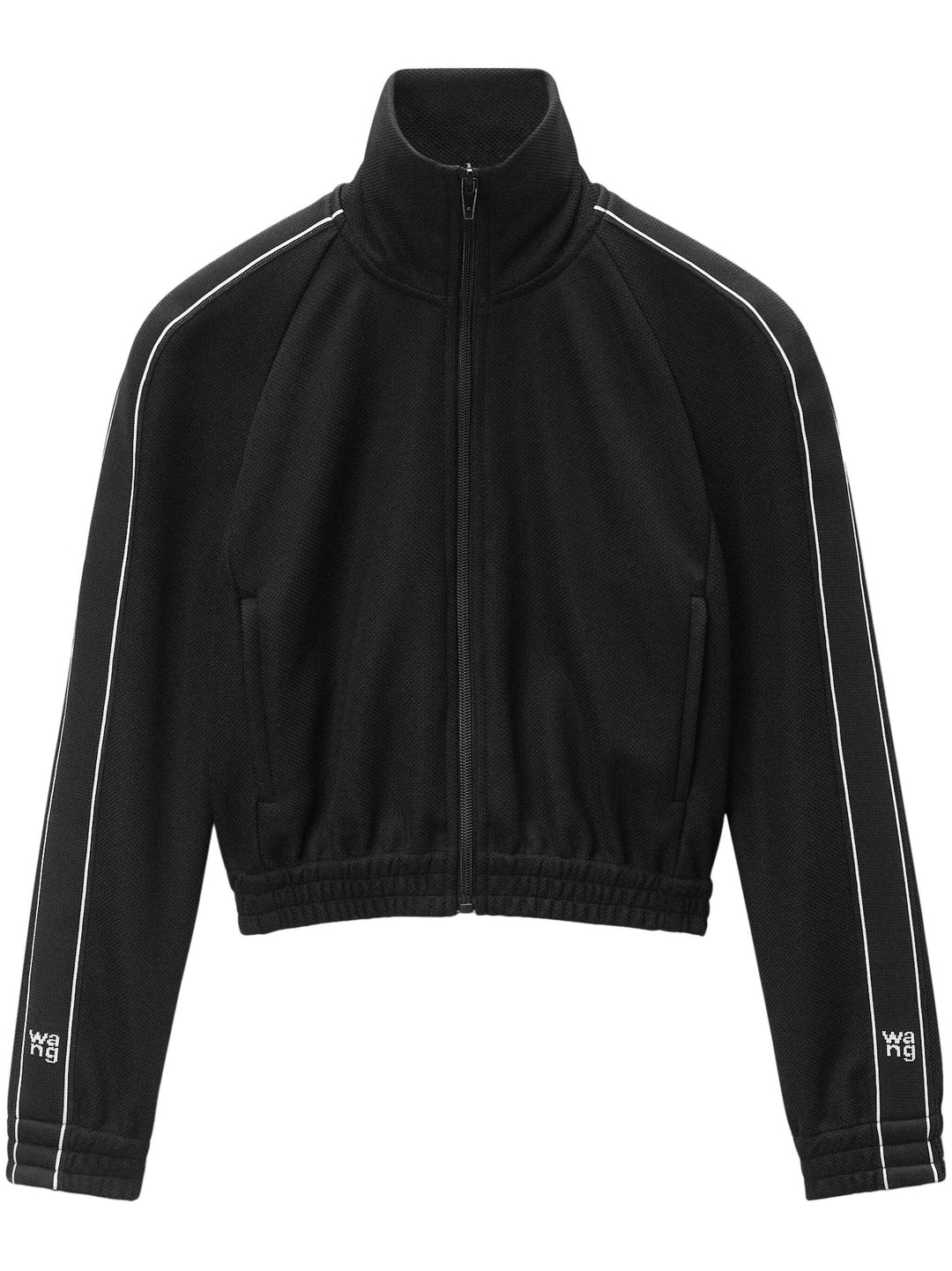 Cropped Track Jacket With Logo - 1