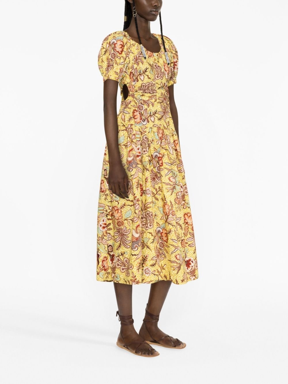 Golda floral-print midi dress - 3