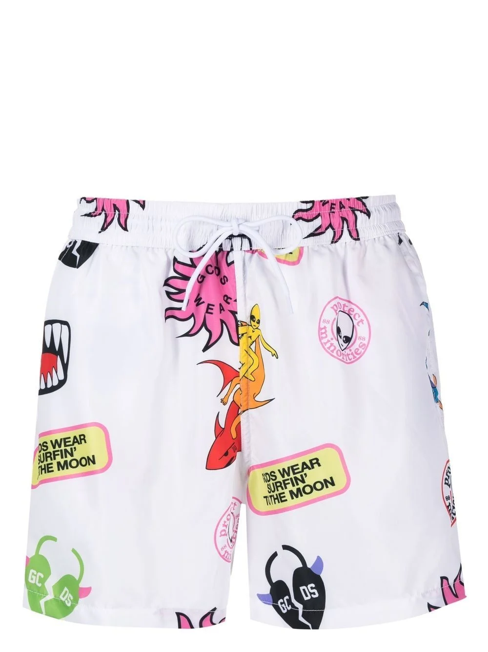 graphic-print swim shorts - 1