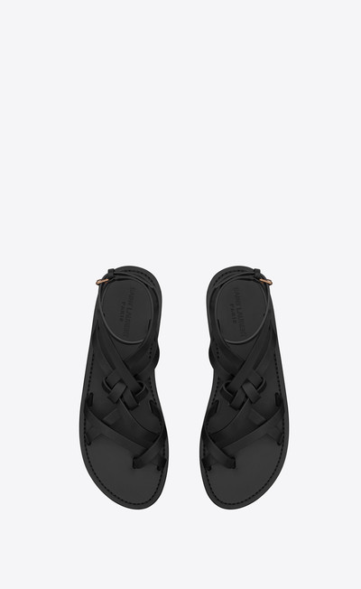 SAINT LAURENT santo sandals in smooth leather outlook