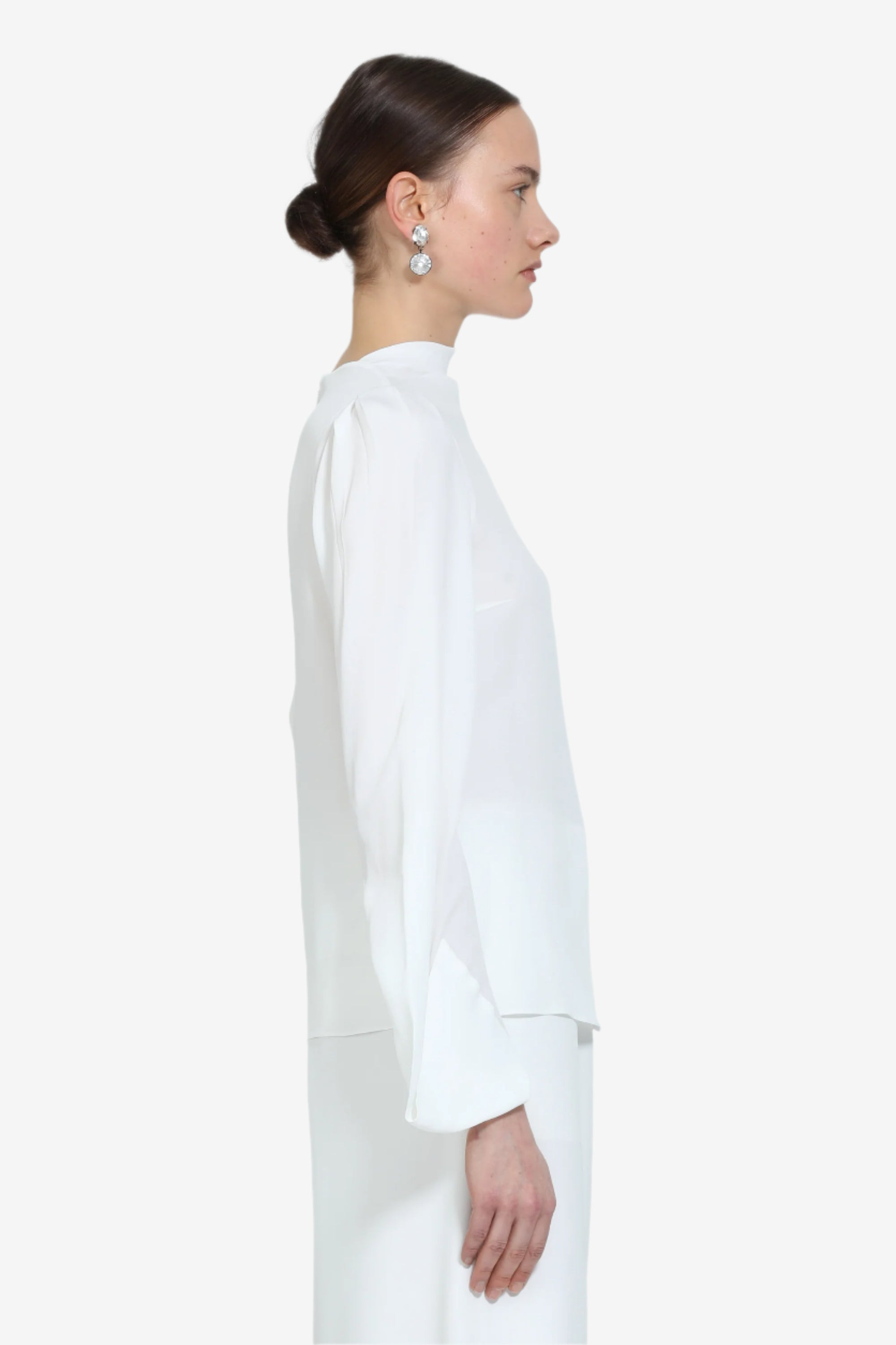 BLOUSE WITH LONG FLARED SLEEVES - 3
