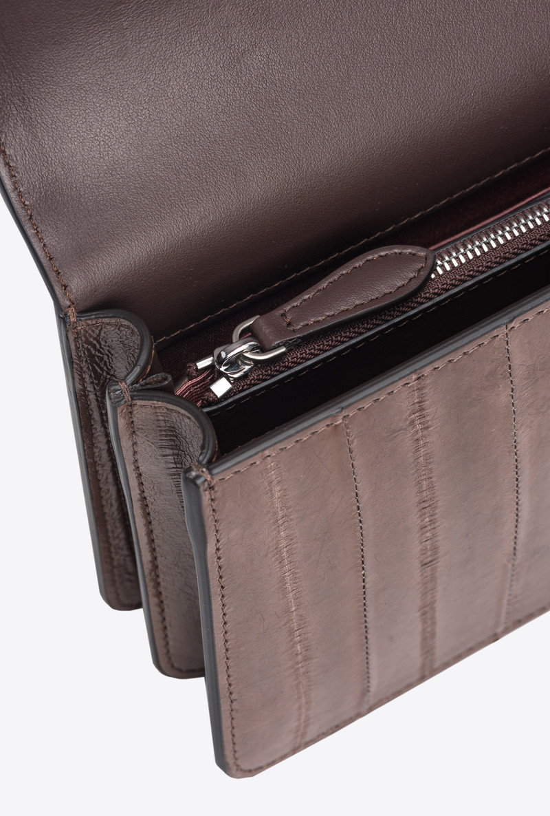 PINKO GALLERIA MINI LOVE BAG ONE IN EEL SKIN 6