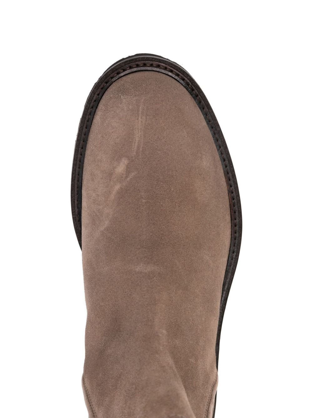 leather ridged-sole boots - 4
