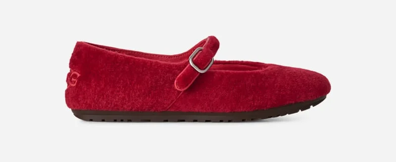 ® Women's Quill Ballet Flat in Red Ribbon - 1