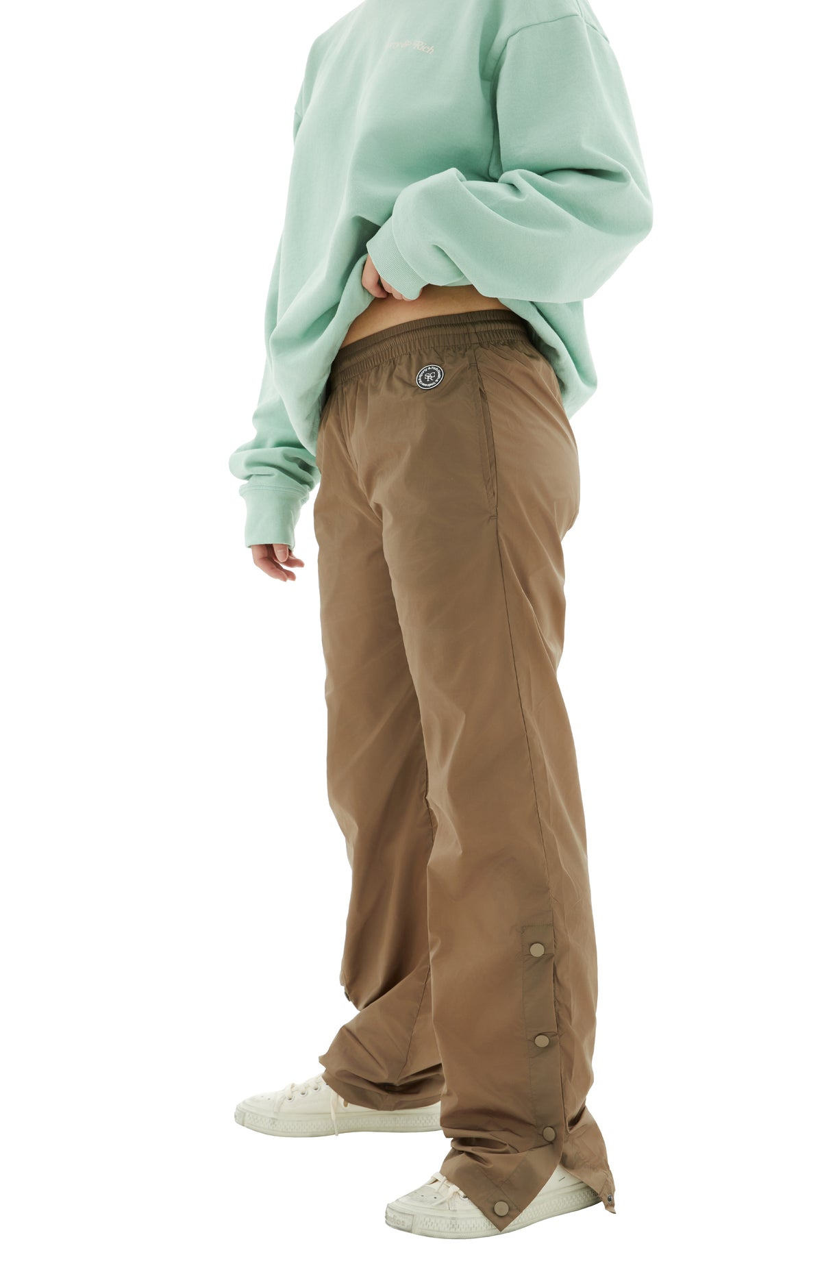 SNAP NYLON TRACK PANTS (ESPRESSO) - 2