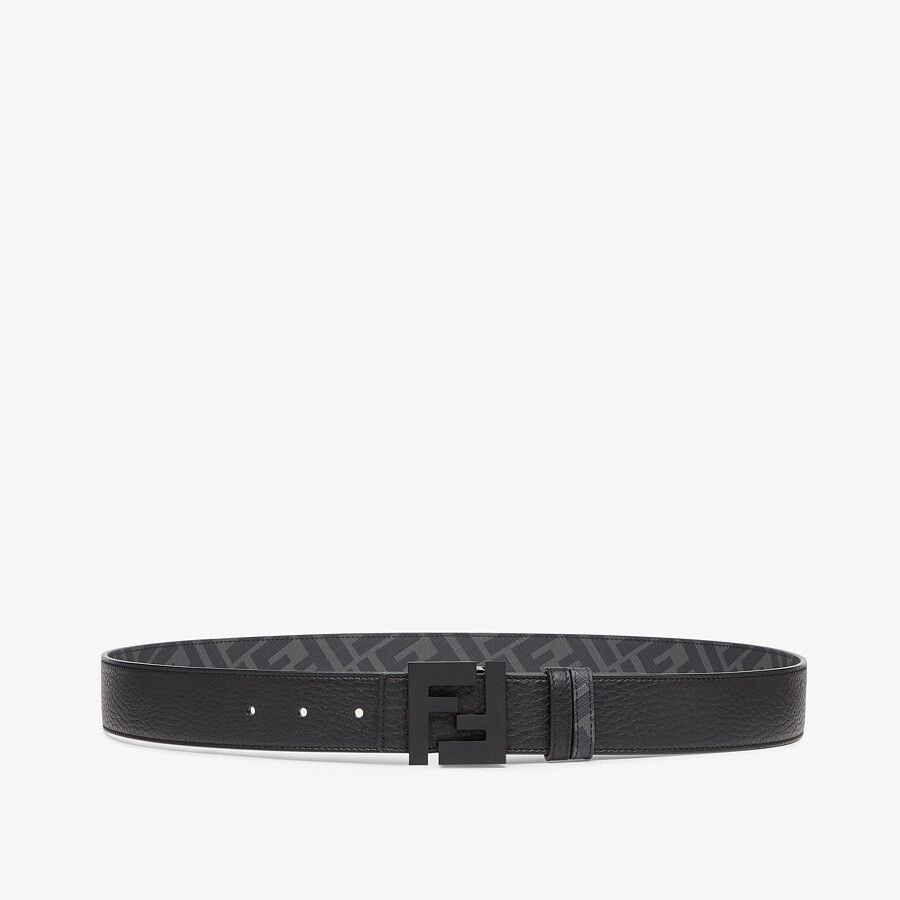 Black leather belt - 1