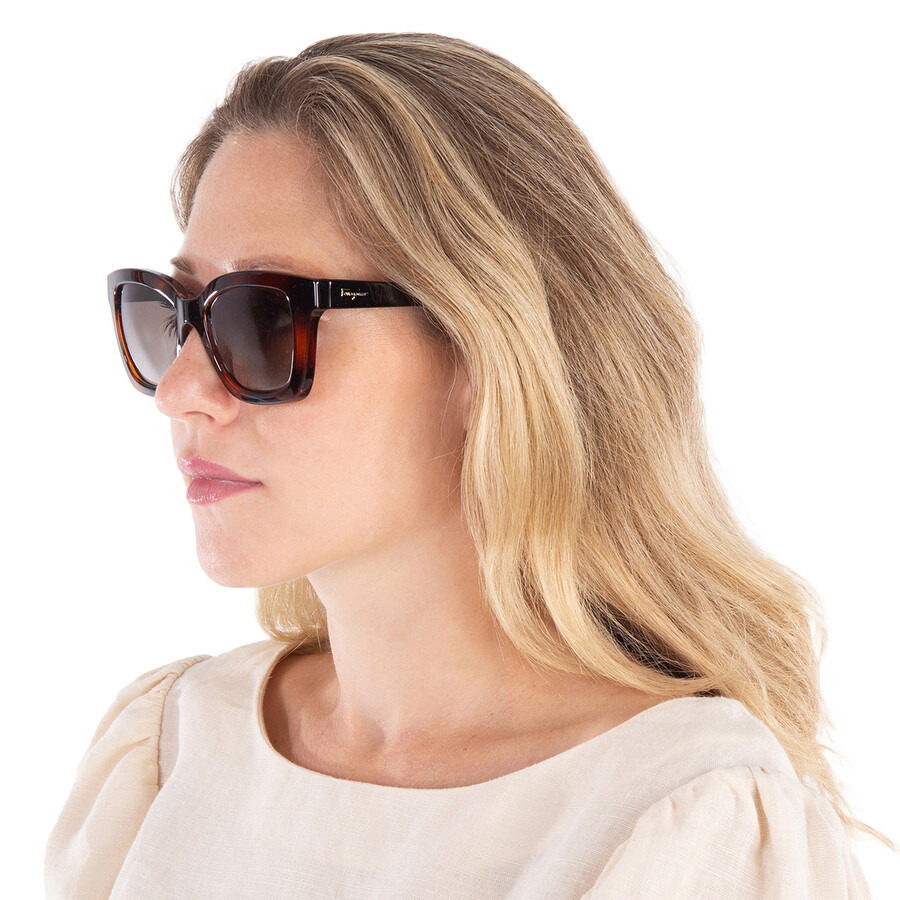 Salvatore Ferragamo Brown Gradient Rectangular Ladies Sunglasses SF955S 214 53 - 2