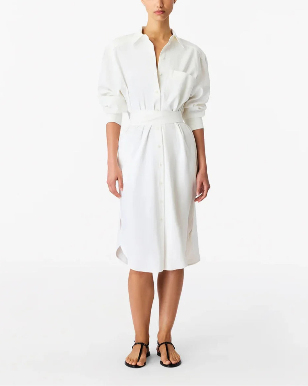 PLEAT BACK SHIRT DRESS - 2