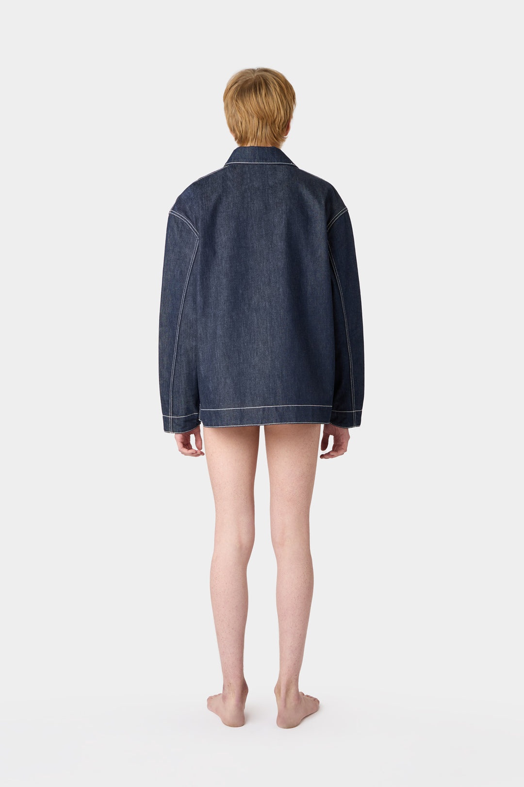 BELLIDENTRO REVERSIBLE JACKET / denim & blue stripes - 10