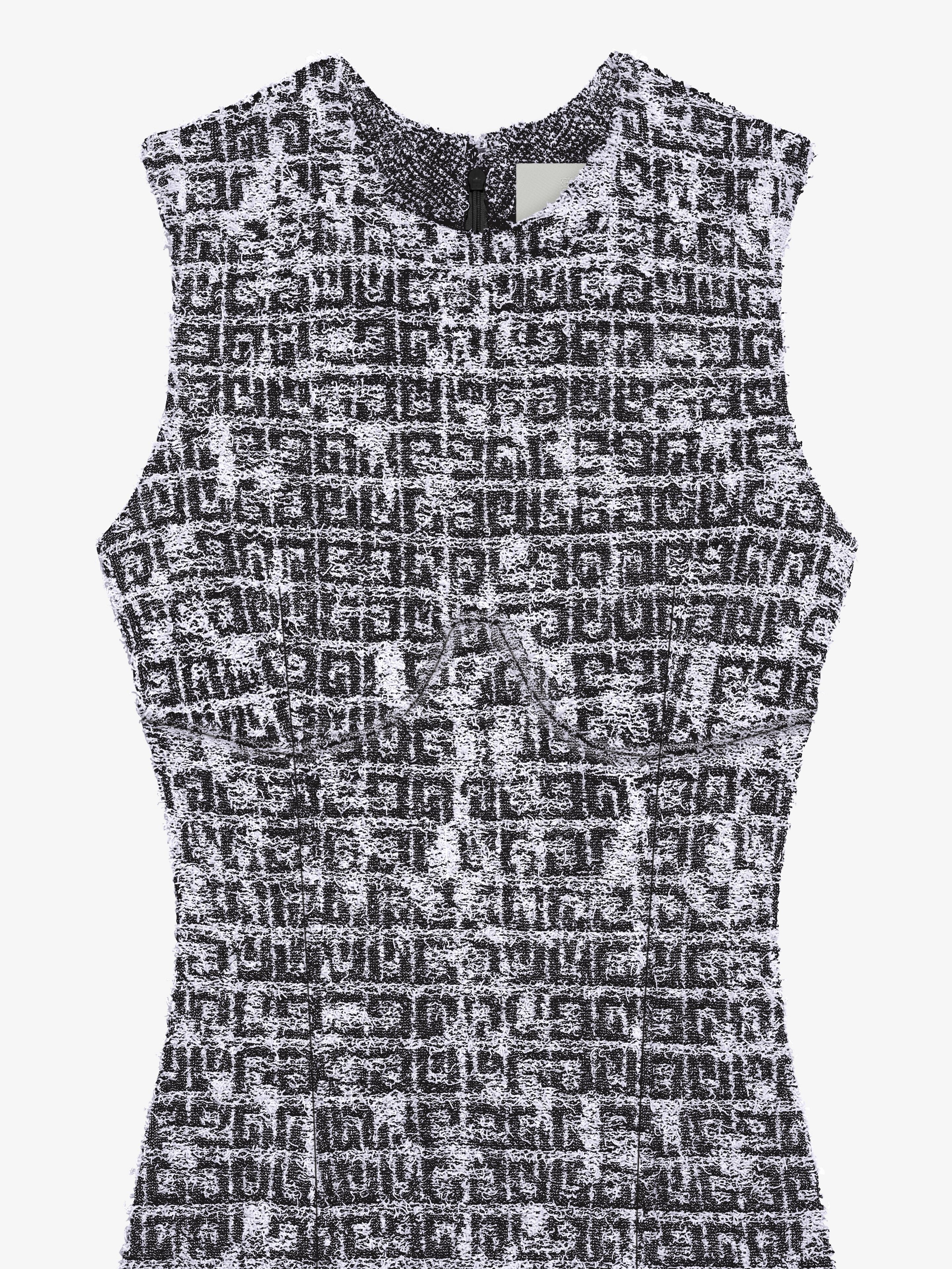 DRESS IN 4G TWEED WITH CHAIN DETAIL - 5