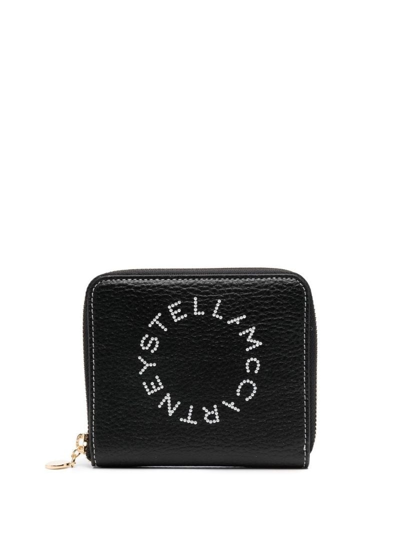 logo-print detail zipped wallet - 1