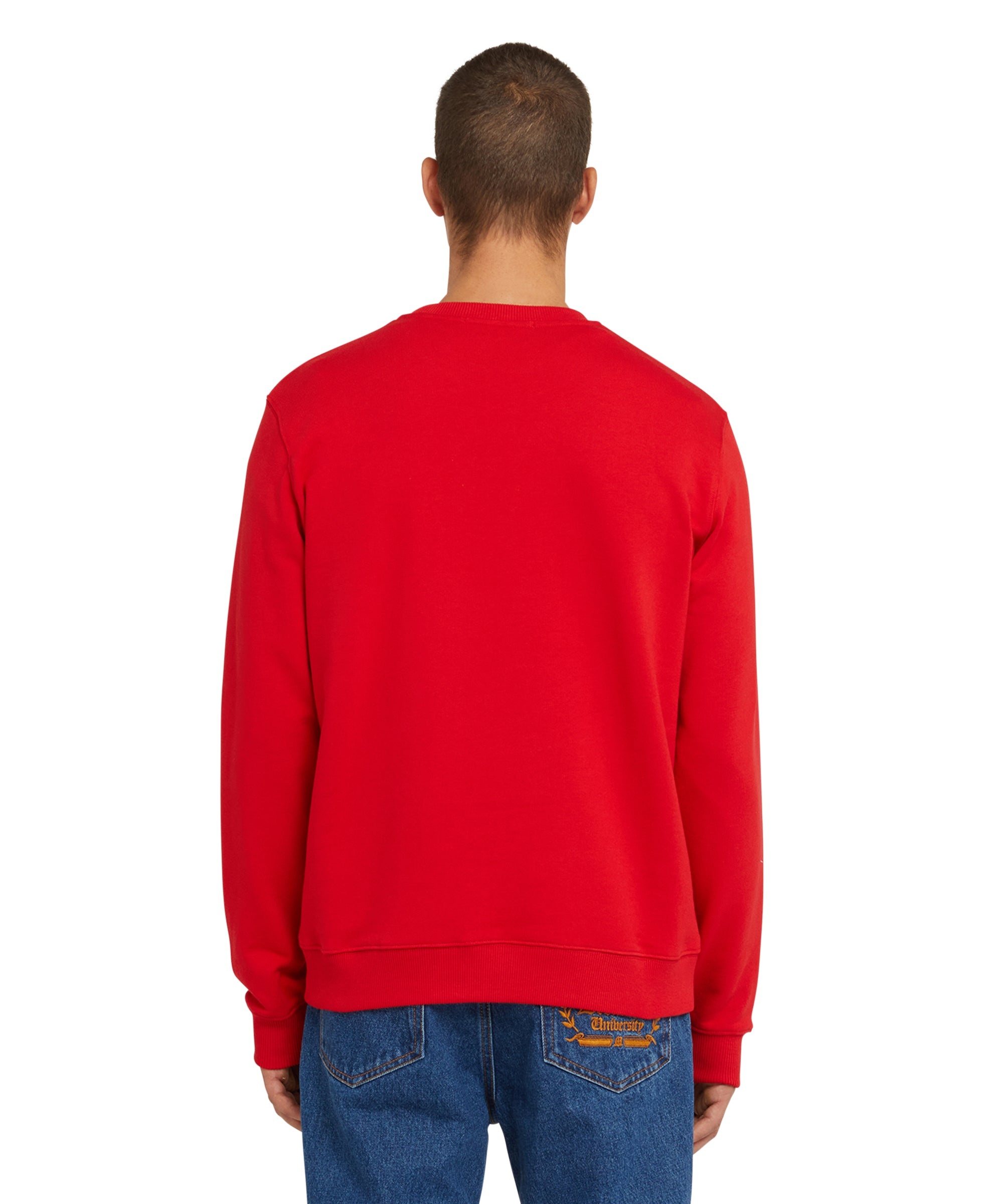 Cotton t-shirt with brushstroke logo - 3