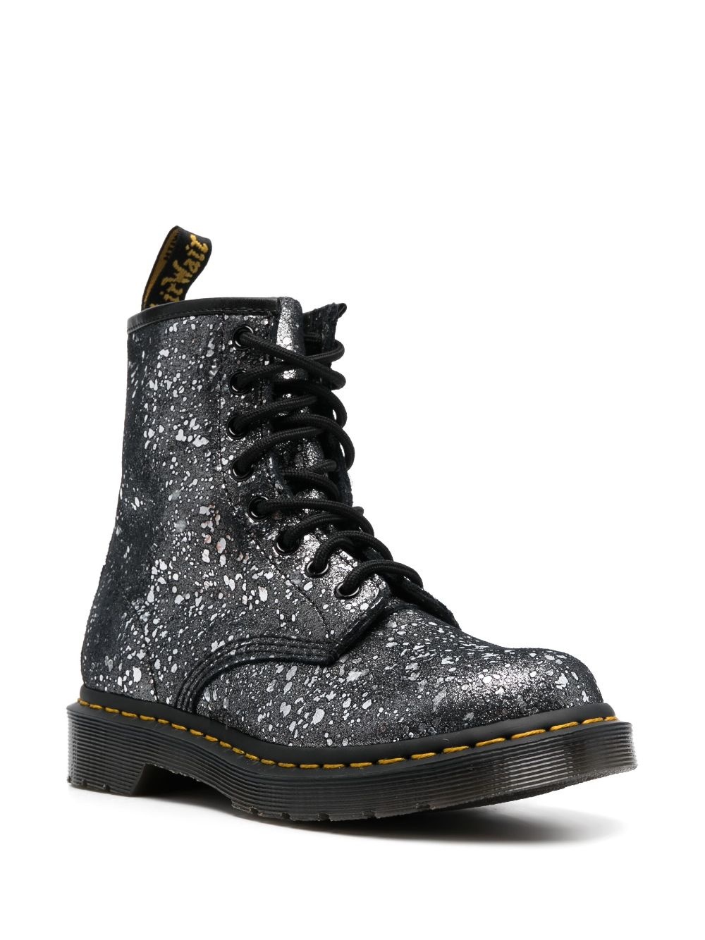 1460 metallic-finish leather boots - 2