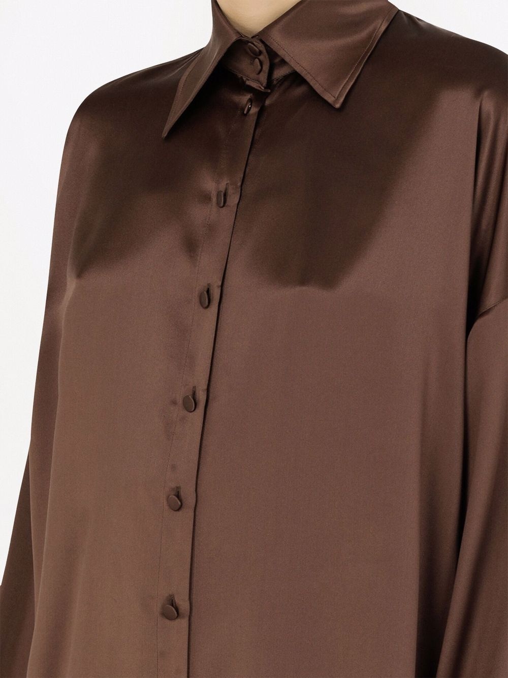 oversized silk shirt - 5