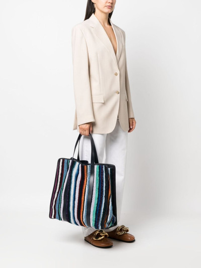 Missoni striped terry-cloth tote bag outlook