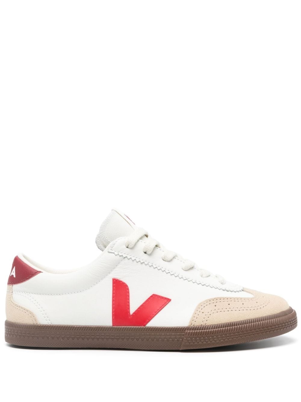 Volley panelled leather sneakers - 1