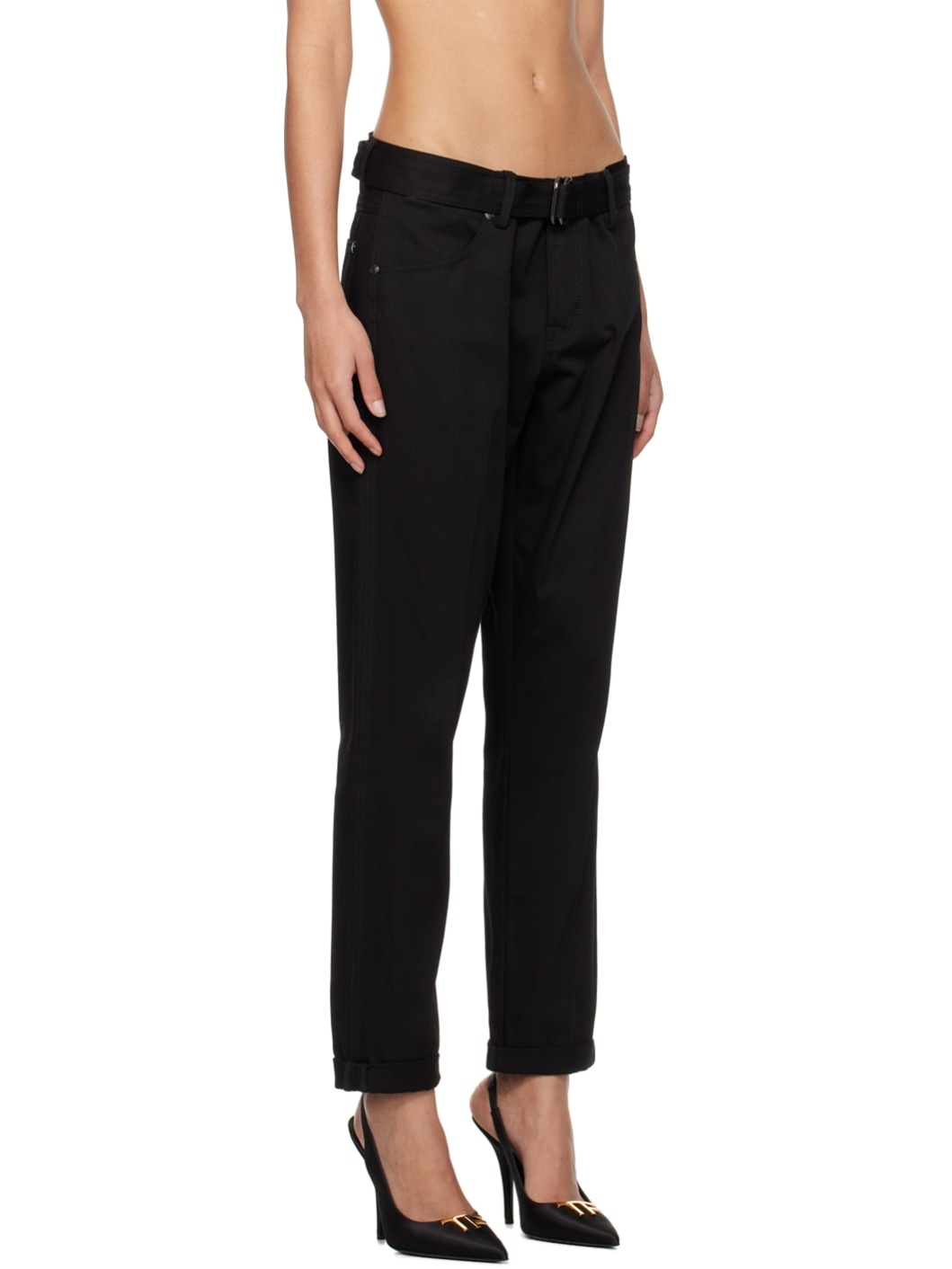 Black Belted Trousers - 2