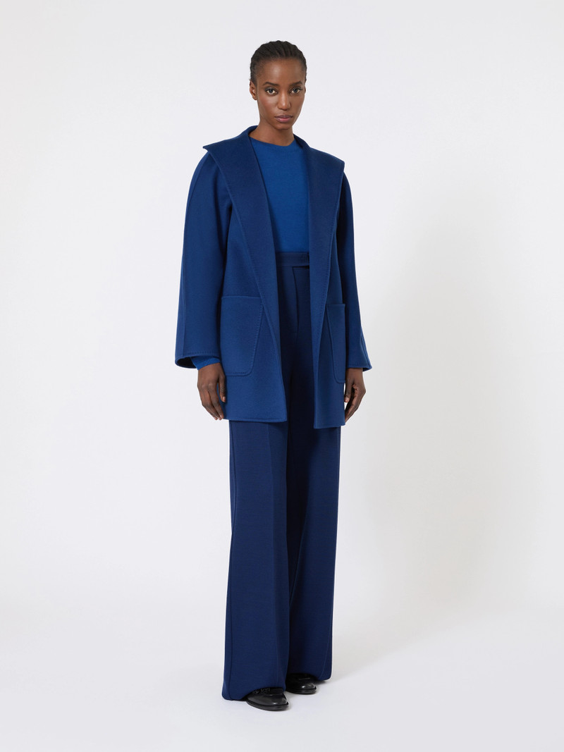 Max Mara EDILE Camel wrap coat - CHINA BLUE outlook