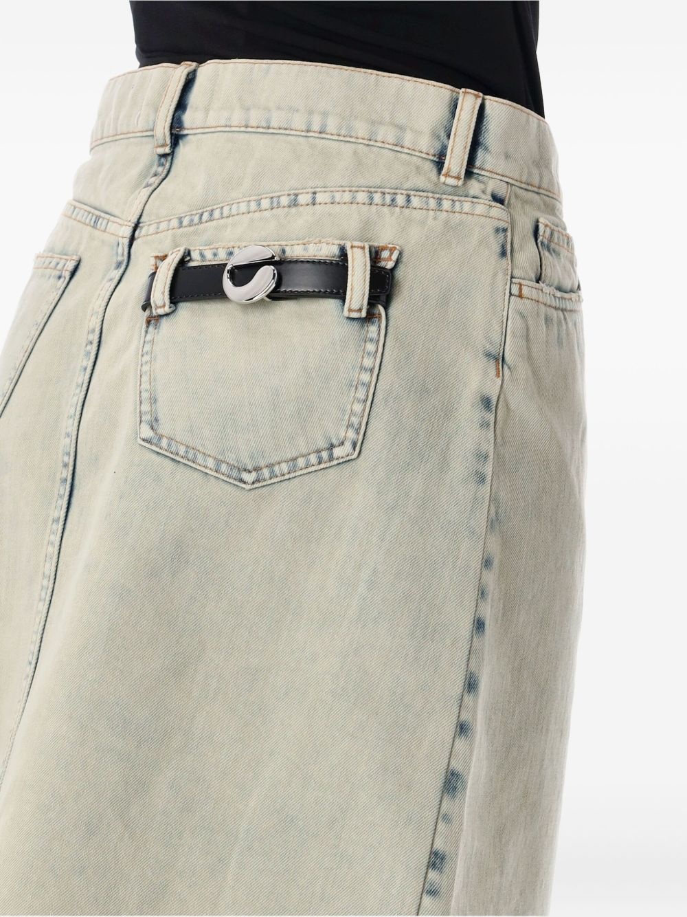 asymmetrical denim skirt - 3