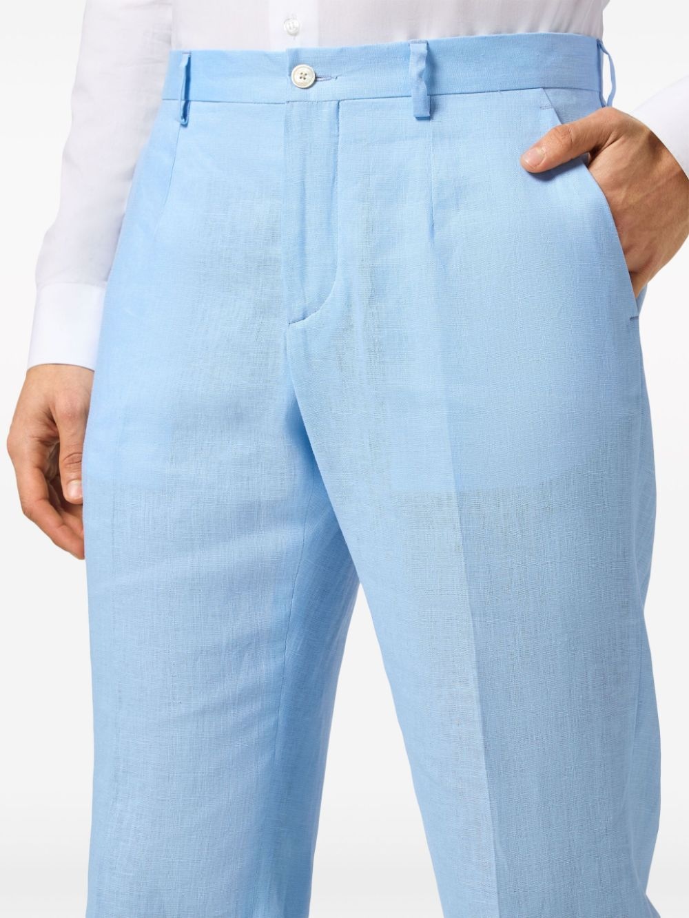 linen tailored trousers - 5