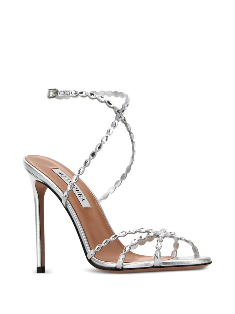 AQUAZZURA 85mm Love Struck crystal-embellished sandals outlook