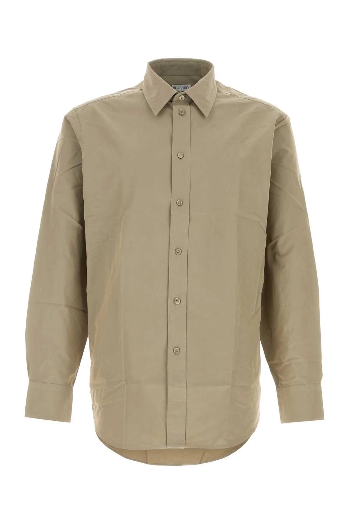 Burberry Men Khaki Poplin Shirt - 1