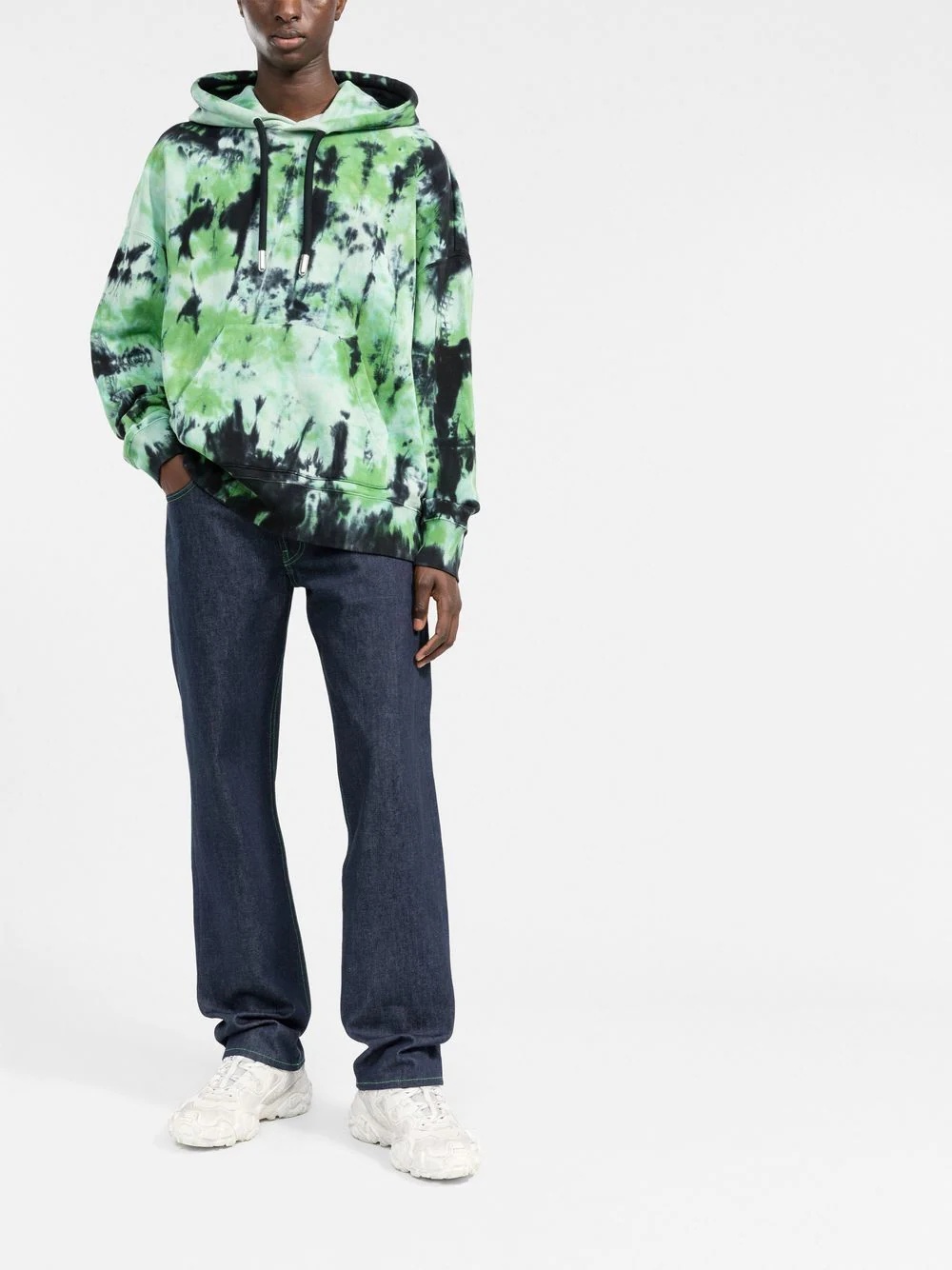 tie dye-print cotton hoodie - 2