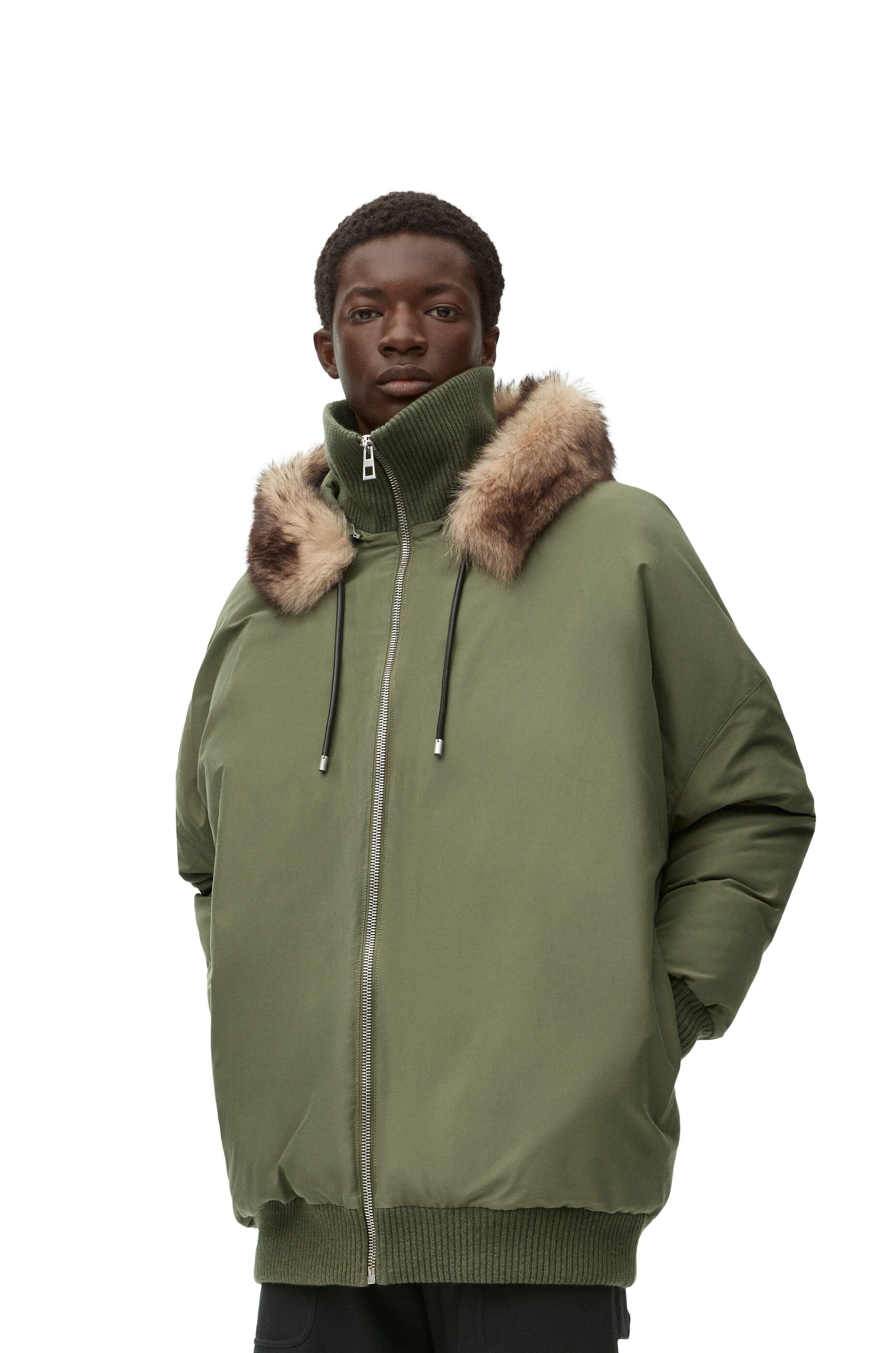 Puffer coat in technical cotton - 3