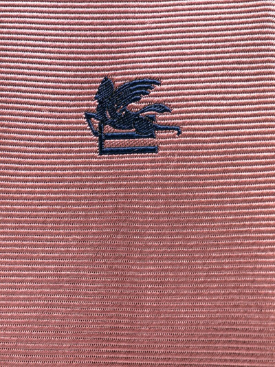 Etro Pegaso logo-embroidered silk tie outlook