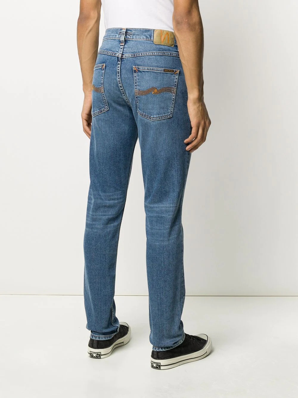 mid rise straight jeans - 4