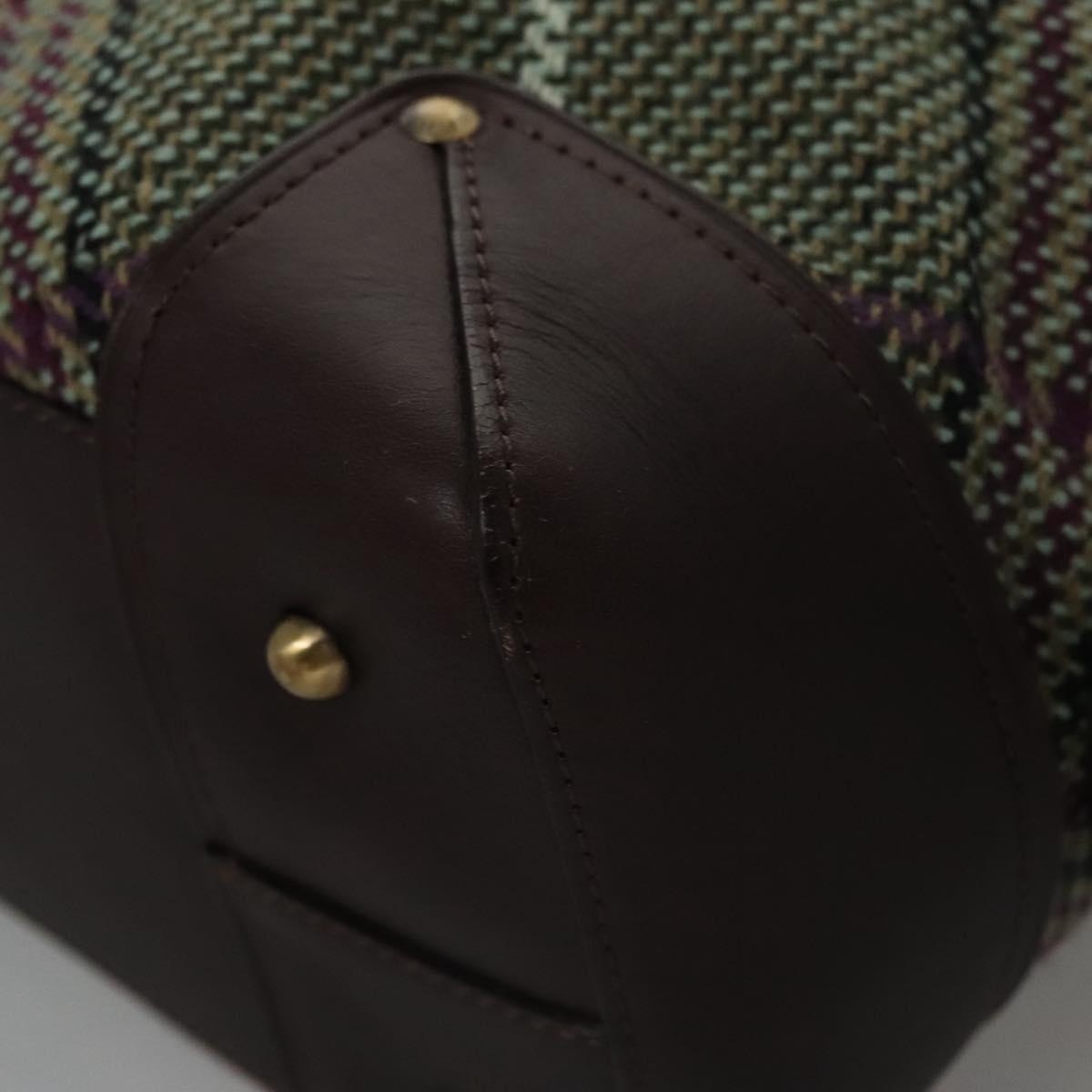 Burberry Nova Check Hand Bag Canvas Green - 14