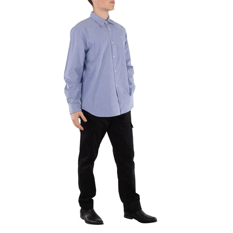 Acne Studios Micro Logo Embroidered Cotton Shirt - 3