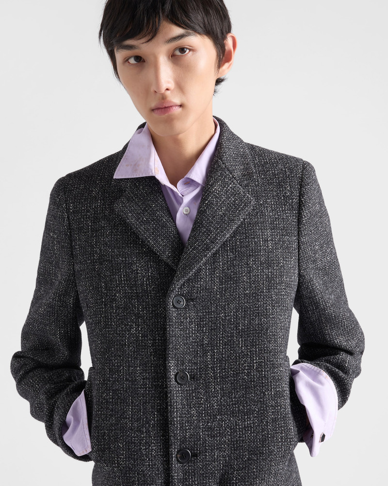 Single-breasted wool blend coat 4