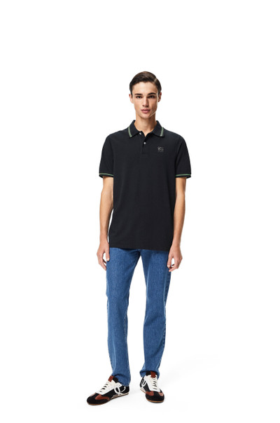 Loewe Anagram embroidered polo in cotton outlook