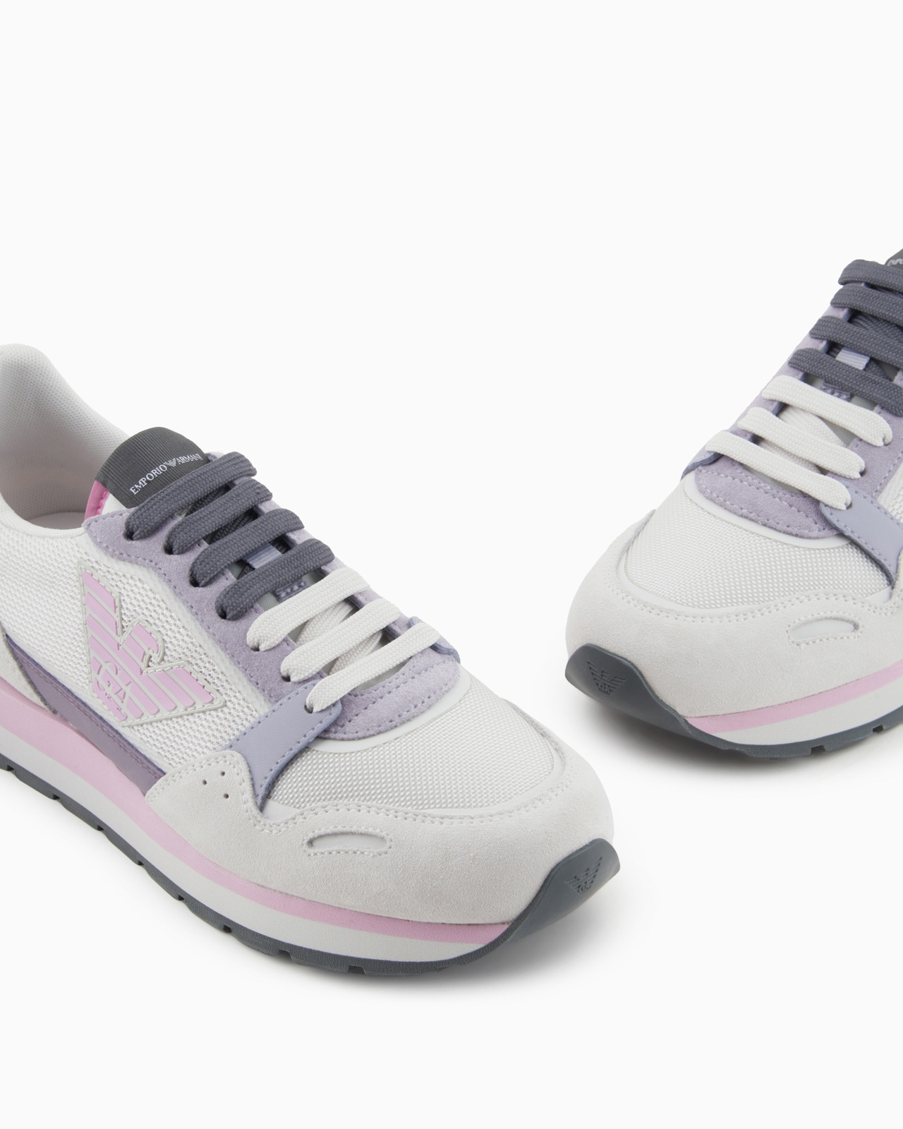 Mesh sneakers with suede details and eagle patch - 5