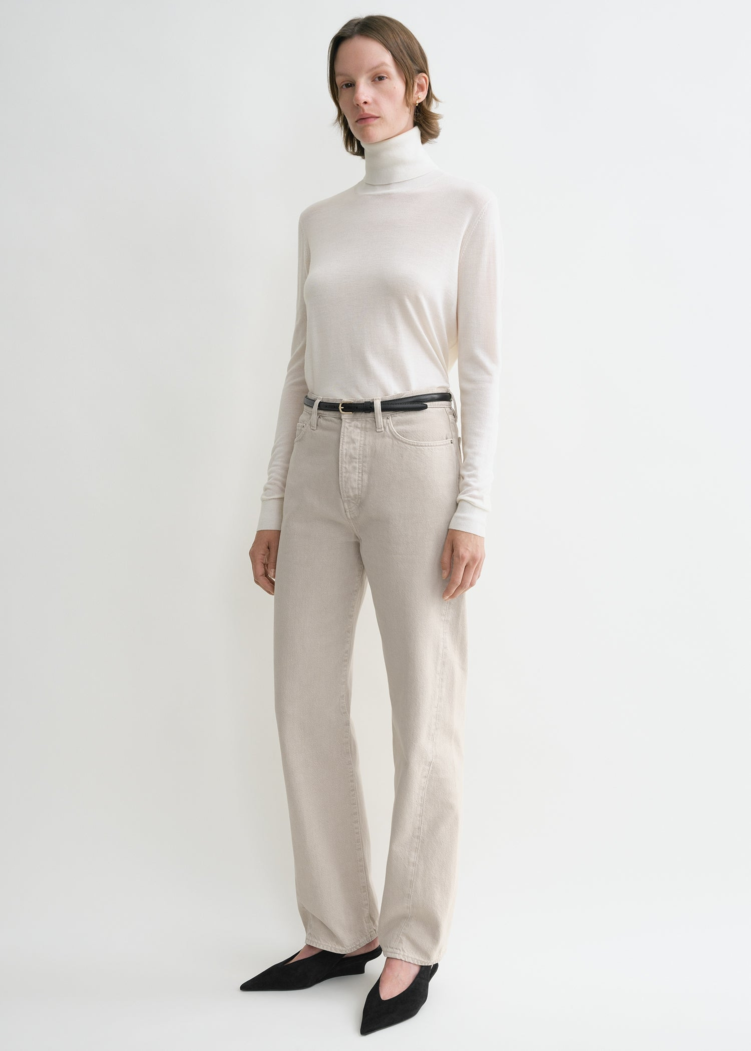 Twisted seam denim full length smoke grey - 3