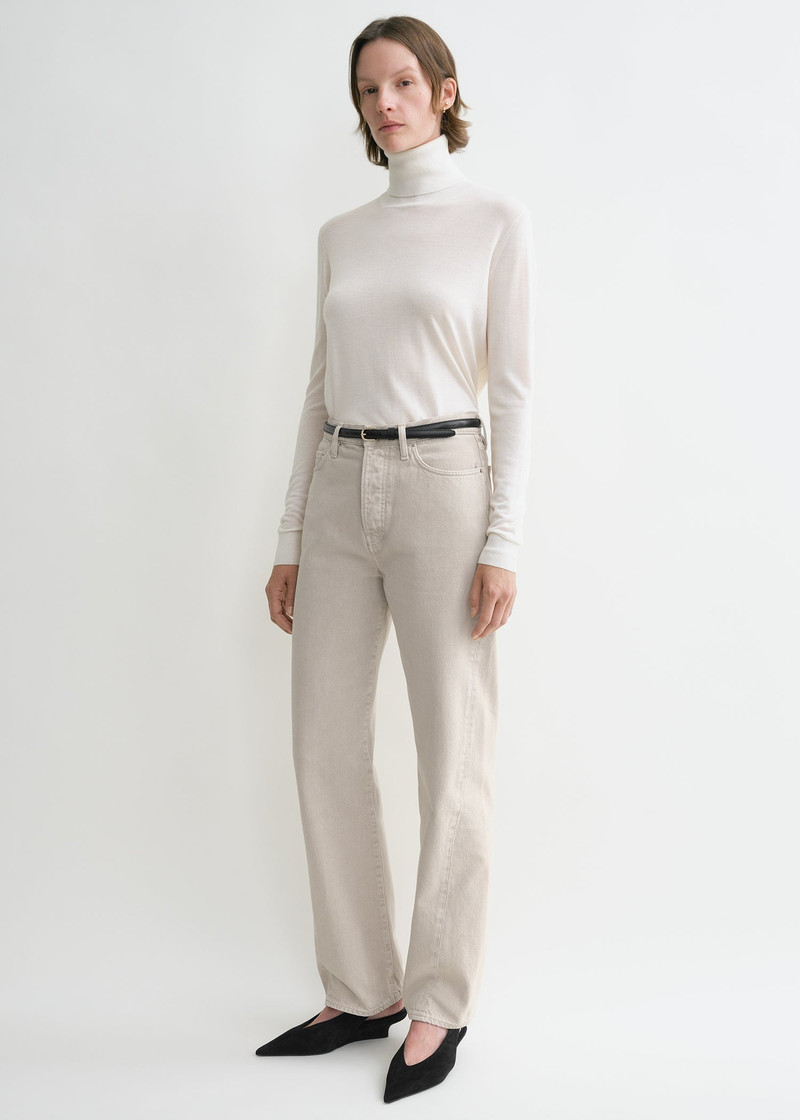 Twisted seam denim full length smoke grey 3