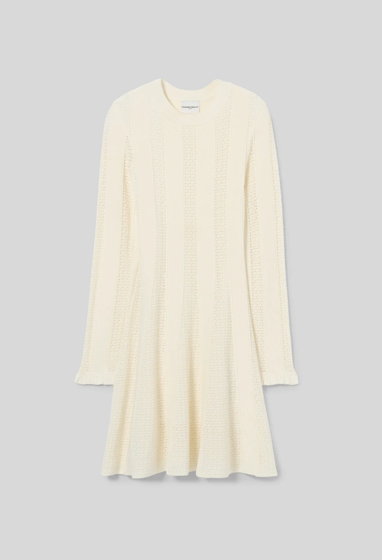 SHORT KNITTED SKATER DRESS - 1