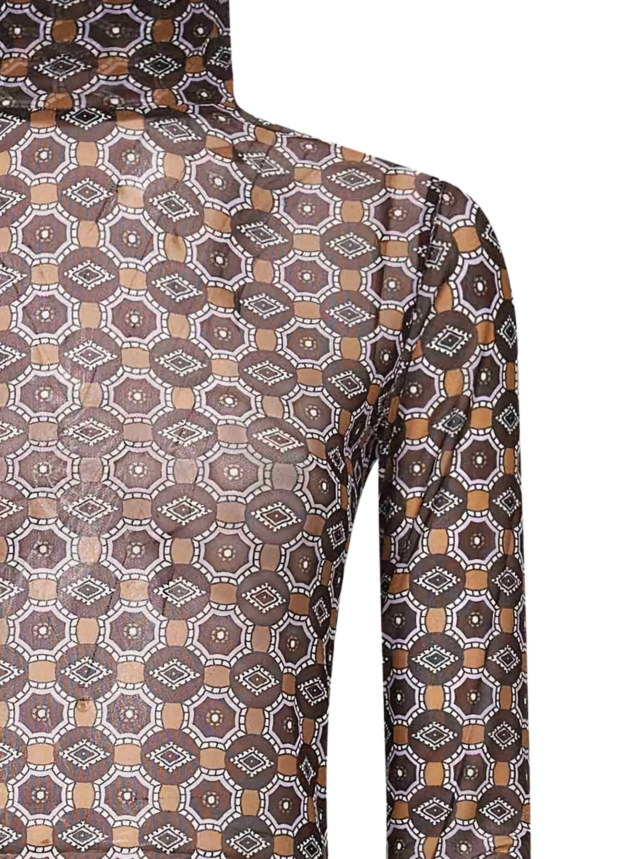 Dries Van Noten Geometric-print High-neck Top - 2