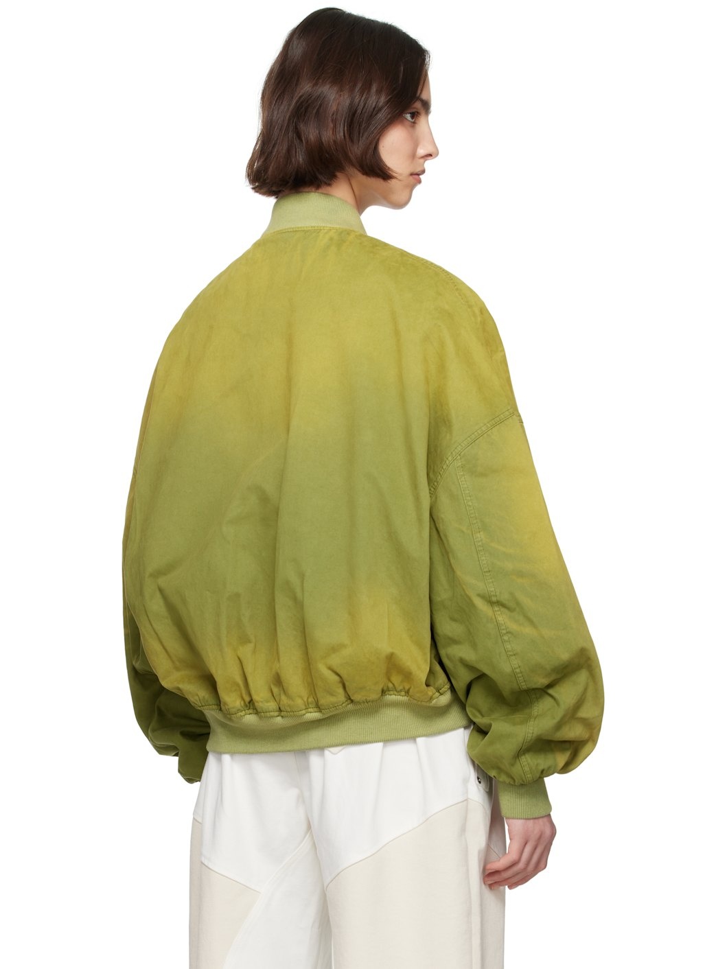 Khaki Relaxed Cotton Bomber Jacket - 3