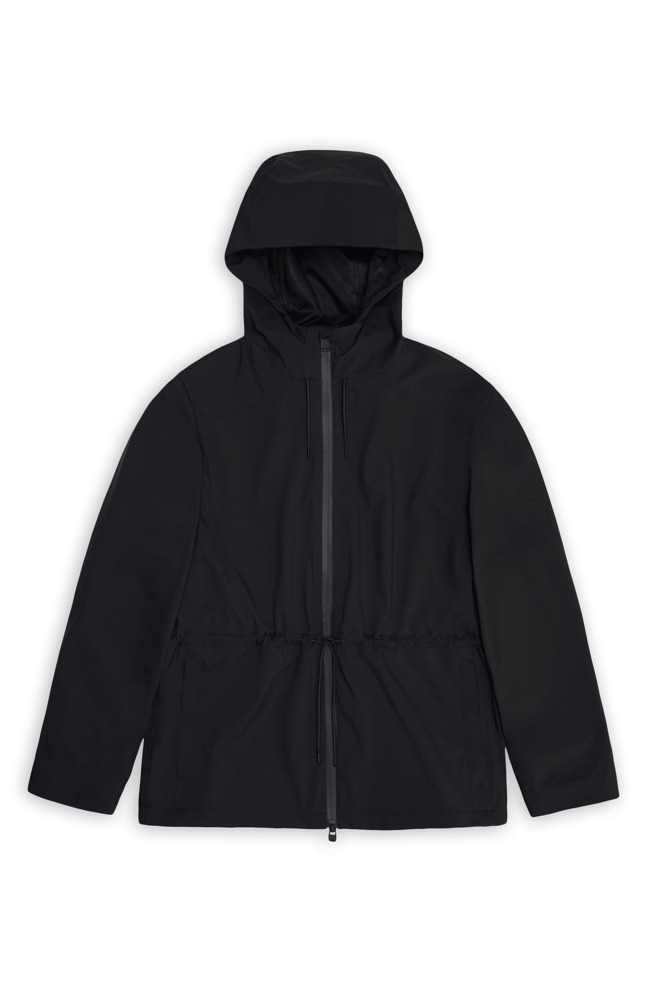 Rains Suva Hardshell Waterproof Hooded Rain Jacket in Black at Nordstrom - 4