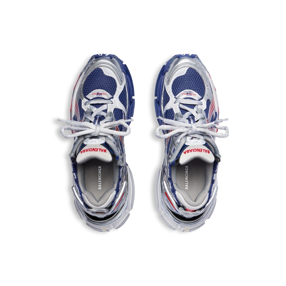 Men's Runner Gradient Sneaker  in Navy/red/grey - 6