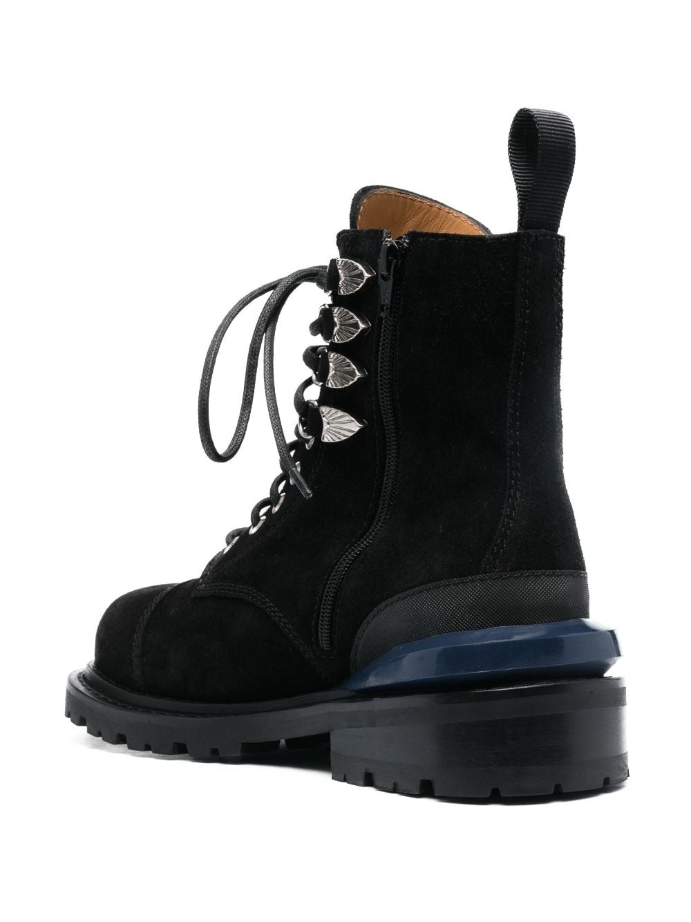 suede lace-up boots - 3