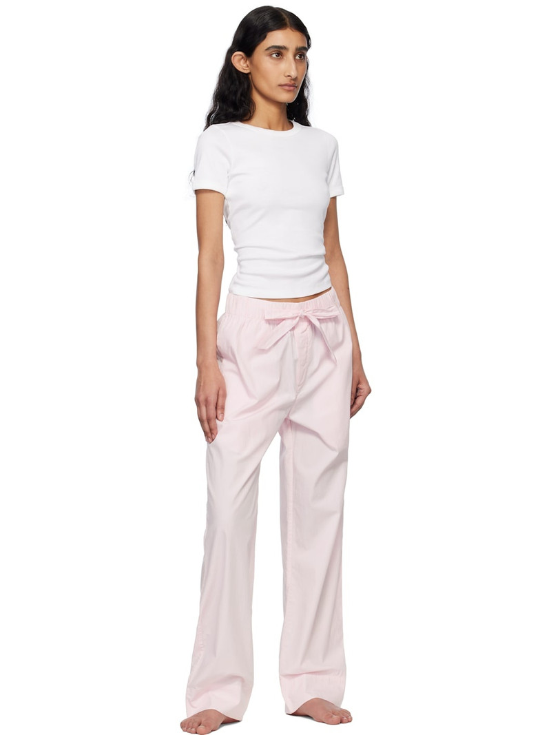 TEKLA Pink Poplin Pyjama Pants outlook