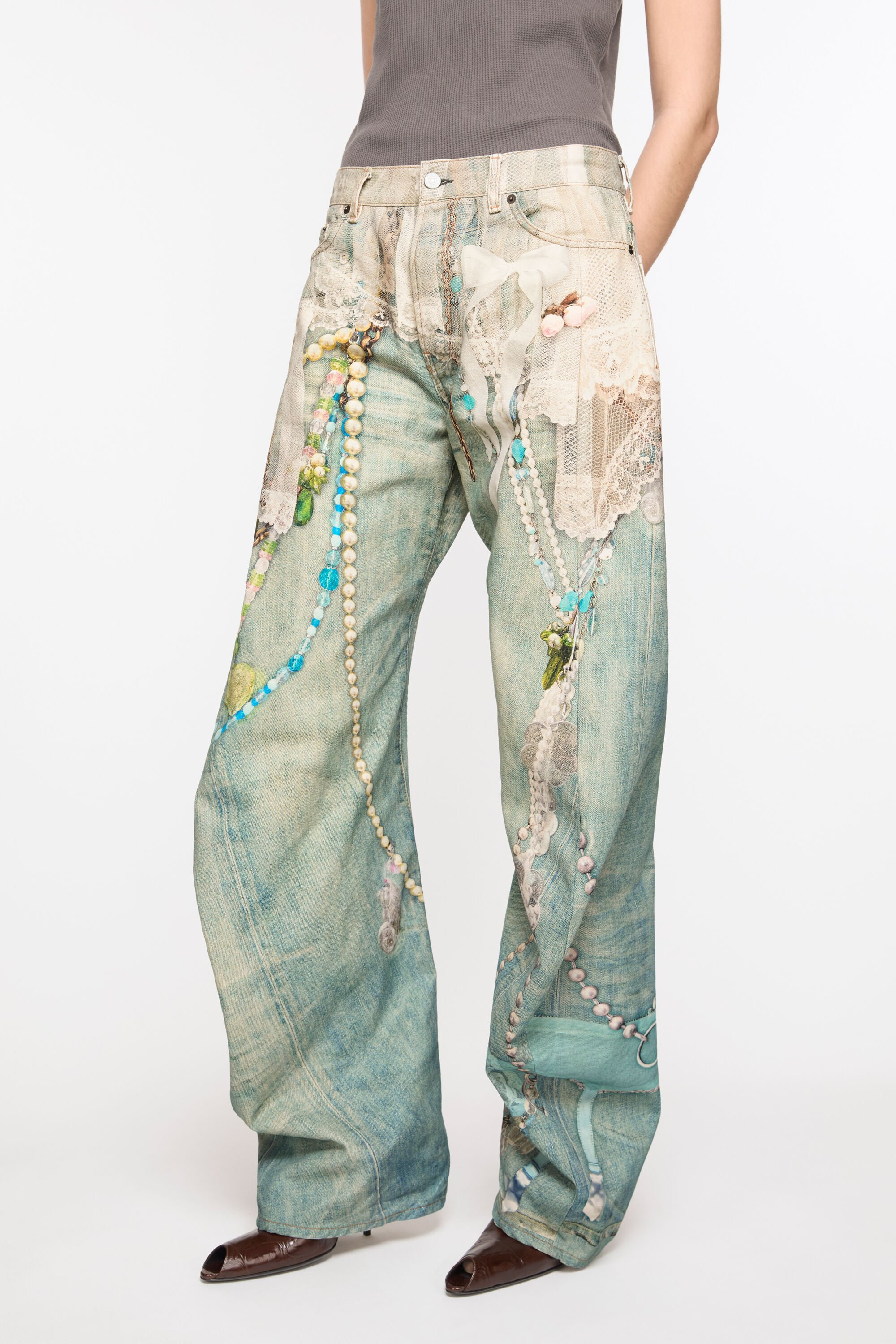 Loose fit jeans - 2006 - White/green - 4