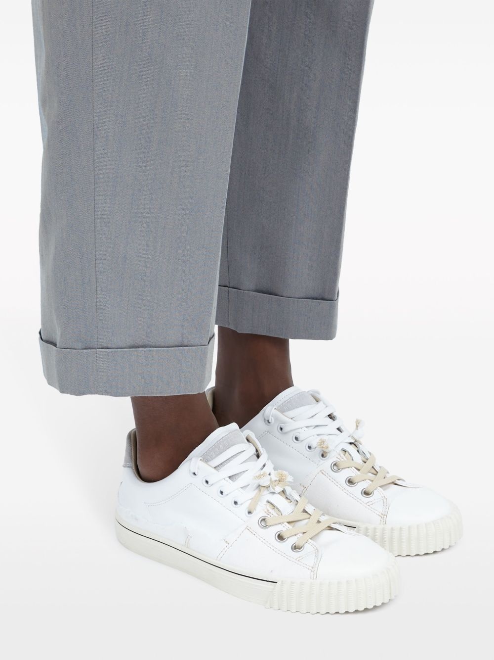 low-top lace-up sneakers - 6